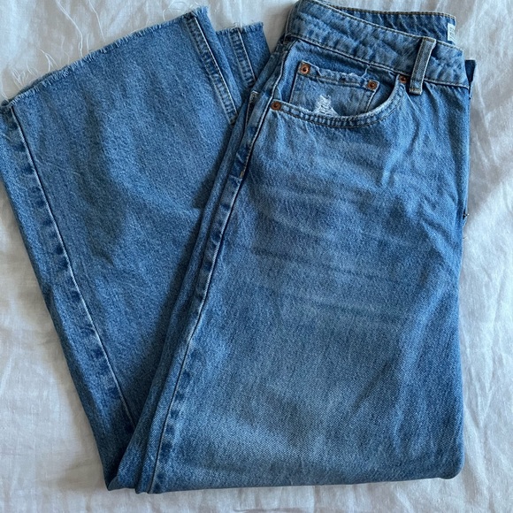 Cropped High waisted Moto Top Shop jeans - Picture 5 of 5